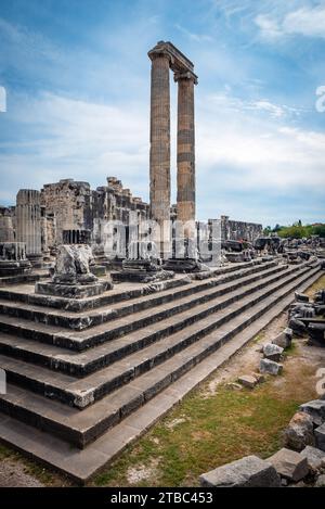 Die kolossalen Ruinen des Tempels des Apollo in Didyma. Didymaion war in der Antike ein wichtiges orakelzentrum. Aydin, Türkei Stockfoto
