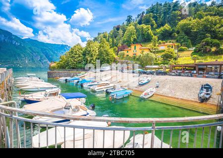 Aussichtspunkt Punta Spartivento in der Stadt Bellagio am Comer See, Lombardei in Italien Stockfoto