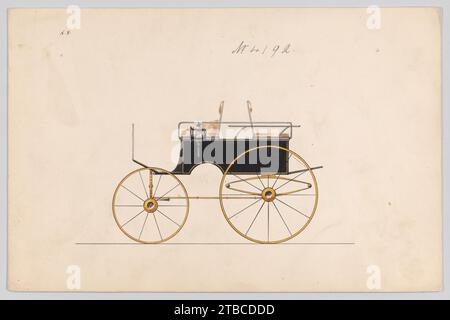 Design für drei-Feder-Spielwagen, Nr. 4192 1923 von Brewster & Co. Stockfoto