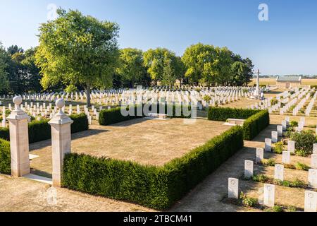 Kanadisches Zentrum in Reviers, Calvados, Basse-Normandie, Frankreich Stockfoto