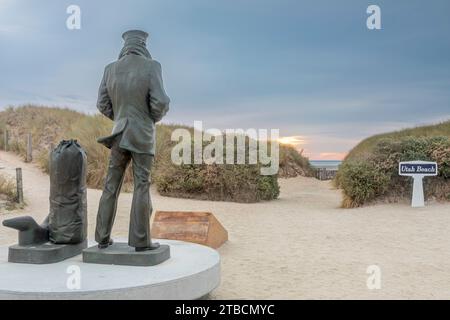 Utah Beach, Pouppeville, La Madeleine, Calvados, Basse-Normandie, Frankreich Stockfoto