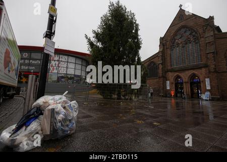 Walsall wurde zu einer der schlimmsten Weihnachtsausstellungen in Großbritannien während der Weihnachtszeit gewählt, einschließlich eines entrissenen Baumes aufgrund von Armut, Großbritannien Stockfoto