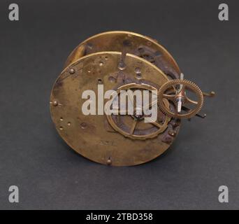 Mechanismus einer Zeitmaschine. Steampunk Bronze Attribut. Stockfoto