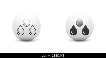 Wassertropfensymbol. Regensymbol. Öl oder Bluttropfen. Vektorabbildung Stock Vektor