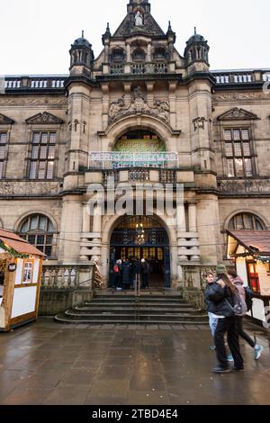 Eingang zum Rathaus, Sheffield, Yorkshire, Großbritannien Stockfoto