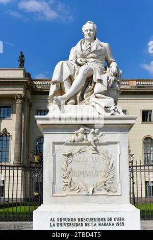 Alexander von Humboldt-Gedenkstätte an der Humboldt-Universität Berlin Stockfoto