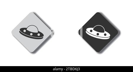 UFO-Symbol. Aliens im Raum. Vektorabbildung Stock Vektor