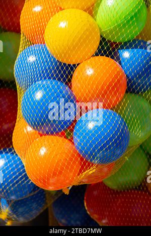 Gummiball von verschiedener Farbe als Hintergrund Stockfoto