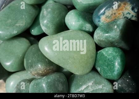 Aventuriner Edelstein als Natursteinpräparat Stockfoto