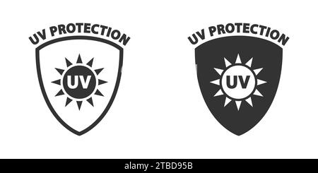 Symbol für UV-Schutz. Anti-UV-Symbol. Vektorabbildung Stock Vektor