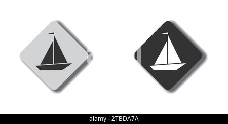 Bootssymbol. Symbol „Versand“. Illustration des flachen Vektors Stock Vektor