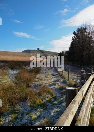 Rivington Pike auf dem Winter Hill West Pennine Moors Lancashire UK Stockfoto