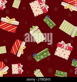 Weihnachtsgeschenk Symbole Muster Hintergrund Vektor Stock Vektor
