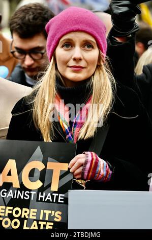 Rachel Riley, Marsch gegen Antisemitismus, Royal Courts of Justice, London, UK Stockfoto