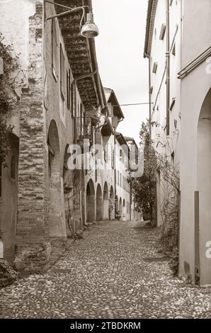 Treviso - die Fassade der Altstadt. Stockfoto