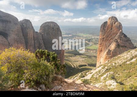 Mallos de Riglos, Riglos, La Hoya, Huesca, Spanien Stockfoto