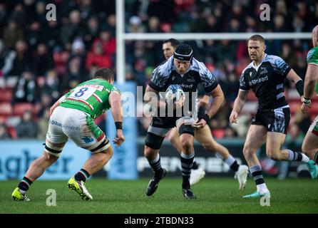 Sebastian de Chaves von Newcastle Falcons im Spiel des Gallagher Premiership Rugby-Spiels zwischen Leicester Tigers und Newcastle Falcons in Matt Stockfoto