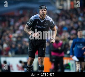 Sebastian de Chaves von Newcastle Falcons im Spiel des Gallagher Premiership Rugby-Spiels zwischen Leicester Tigers und Newcastle Falcons in Matt Stockfoto