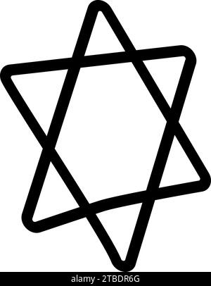 Isolierter david-Stern-Symbol Vektor Stock Vektor