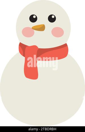 Farbige Schneemannfigur Vektor Stock Vektor