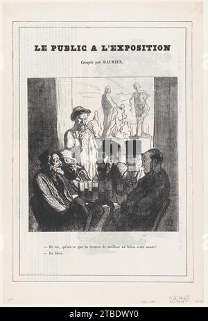 Und du, was magst du am besten im diesjährigen Salon? The Beer!, aus „The Public at the Exhibition“, veröffentlicht im Le Petit Journal pour Rire, 18. Juni 1864 1962 von Honore Daumier Stockfoto