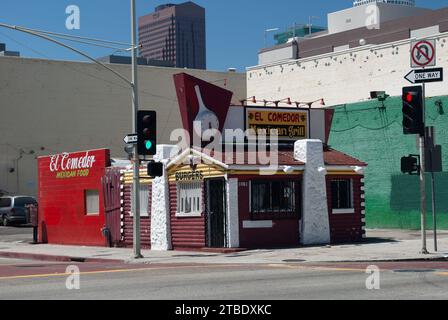 Ein mexikanisches Restaurant auf der Straße in Los Angeles, Kalifornien Stockfoto