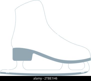 Isolierter Winter Skateschuh Icon Vector Stock Vektor