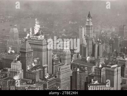 Luftaufnahme von Lower Manhattan, New York City, Juli 1927 Stockfoto