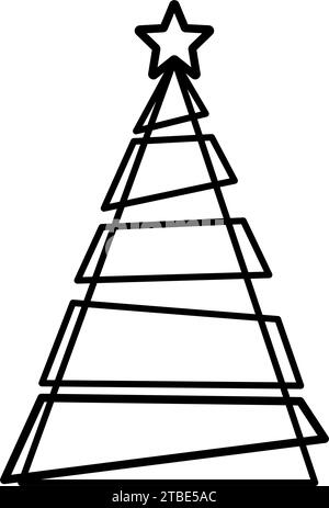 Isolierter weihnachtsbaum-Symbol Frohe Weihnachten Vektor Stock Vektor
