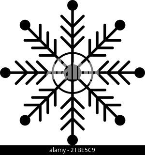 Isolierte Schneeflocke Symbol flaches Design Vektor Stock Vektor