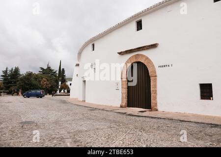 Ronda, Malaga, Spanien, 23. Oktober 2023: Die echte Maestranza-Bullrin in Ronda Stockfoto