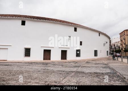 Ronda, Malaga, Spanien, 23. Oktober 2023: Die echte Maestranza-Bullrin in Ronda Stockfoto