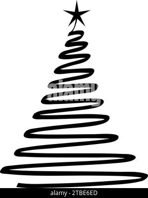 Isolierter weihnachtsbaum-Symbol Frohe Weihnachten Vektor Stock Vektor