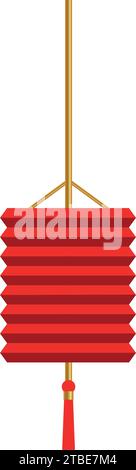 Isolierte chinesische Laterne Icon flaches Design Vektor Stock Vektor