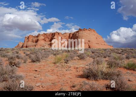 Foto von Buttes und Canyons im Lake Powell Navajo Tribal Park in Page östlich von Lechee, Arizona USA. Stockfoto