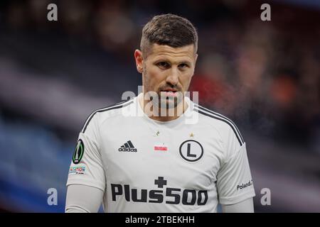 Pawel Wszolek während des Spiels der UEFA Europa Conference League 23/24 zwischen Aston Villa FC und Legia Warszawa im Villa Park, Birmingham, Großbritannien. Stockfoto