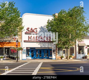 Vorderseite des sag Harbour Cinema Stockfoto