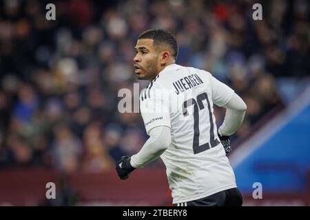 Juergen Elitim während des Spiels der UEFA Europa Conference League 23/24 zwischen Aston Villa FC und Legia Warszawa im Villa Park, Birmingham, Großbritannien. Stockfoto