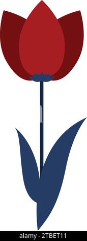Isoliertes farbiges Tulpenblütensymbol Vektor Stock Vektor