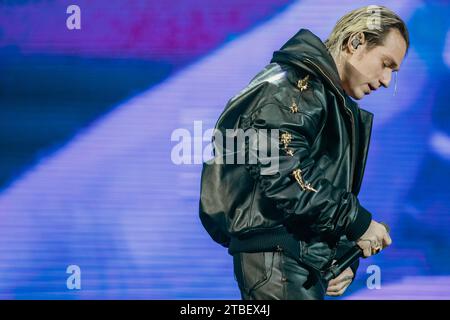 Irama & Rkomi leben im Mediolanum Forum Assago Stockfoto