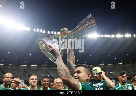 Belo Horizonte, Brasilien. Dezember 2023. Palmeiras feiert den Titel des brasilianischen Champions 2023 in Mineirão, Belo Horizonte, MG. Quelle: Doug Patrício/FotoArena/Alamy Live News Stockfoto