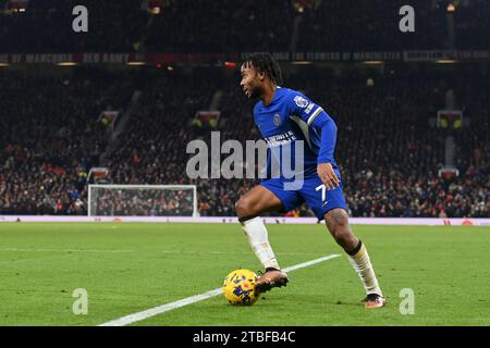 Manchester, Großbritannien. Dezember 2023. Raheem Sterling aus Chelsea während des Premier League-Spiels in Old Trafford, Manchester. Der Bildnachweis sollte lauten: Gary Oakley/Sportimage Credit: Sportimage Ltd/Alamy Live News Stockfoto