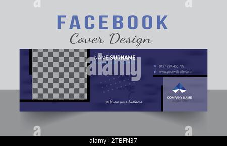 Social Media Cover Design. Cover für Facebook und LinkedIn, Post- und Story-Design, Instagram-Banner, Anzeigen oder Cover in sozialen Medien und YouTube-Miniaturansichten Stock Vektor