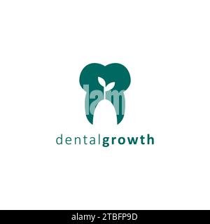 Dental Growth Logo Einfach. Logo Für Zahnpflege Stock Vektor