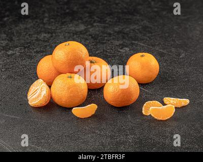 Set reifer Mandarinenfrüchte Stockfoto