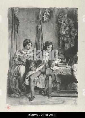 Goetz von Berlichingen schrieb seine Memoiren 1925 von Eugene Delacroix Stockfoto