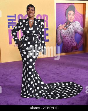 Beverly Hills, USA. Dezember 2023. Fantasia Barrino kam am 6. Dezember 2023 zur Uraufführung „The Color Purple“ im Academy Museum in Beverly Hills, CA. © Lisa OConnor/AFF-USA.com Credit: AFF/Alamy Live News Stockfoto