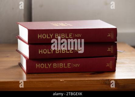 NIV (neue internationale Version) Bibeln. Stockfoto