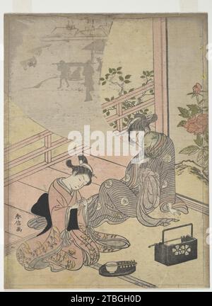 Parodie von The Tale of Young man Lu: Courtesan Dreaming 1929 von Suzuki Harunobu Stockfoto