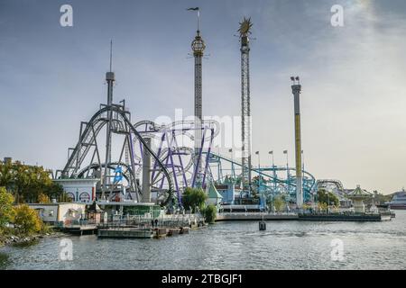 Achterbahn, Vergnügungspark Gröna Lund, Djurgarden, Stockholm, Schweden Stockfoto